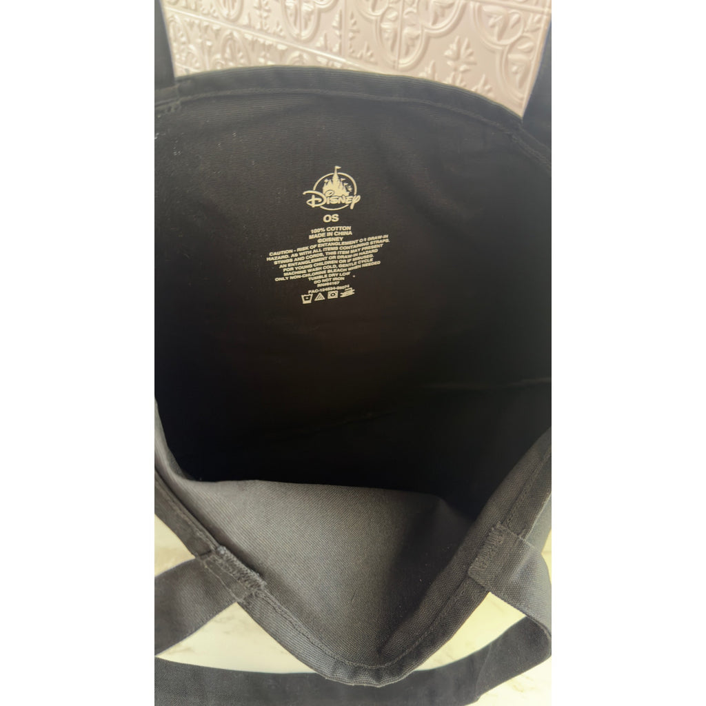 Walt Disney World Pride Collection Black Canvas Tote Bag Heart Hands NWT