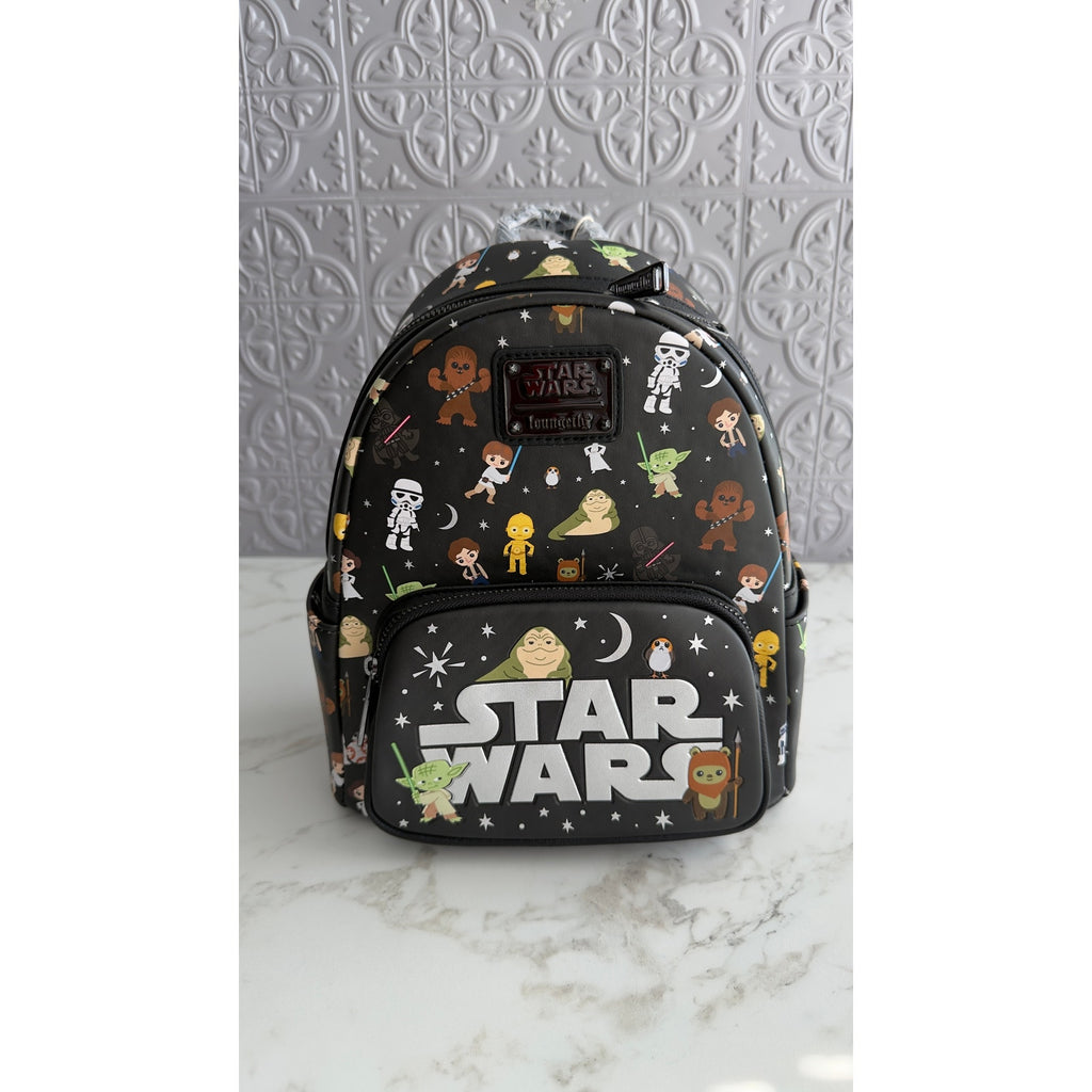 Disney Parks Loungefly Star Wars Chibi Character Mini Backpack NEW