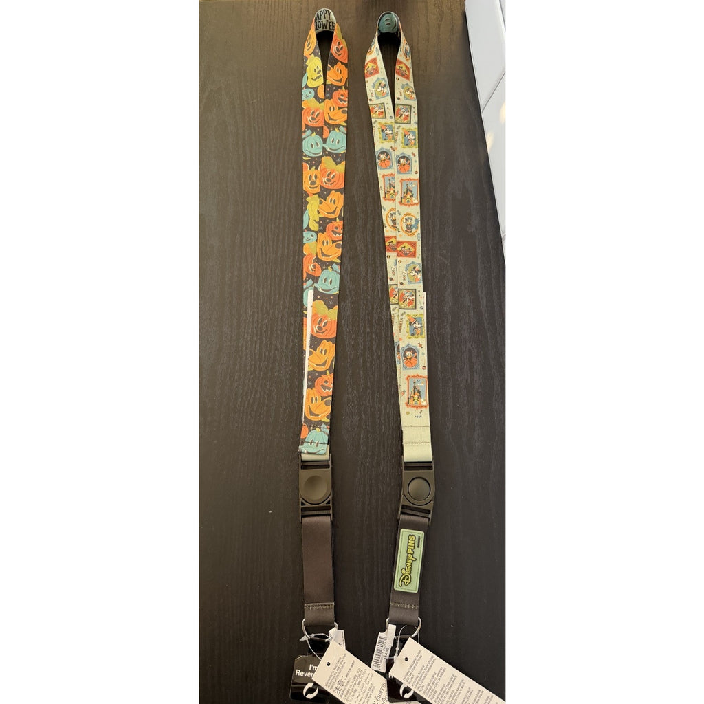 Disney Parks Reversible Pin Trading Lanyard - Halloween Mickey and Friends NEW