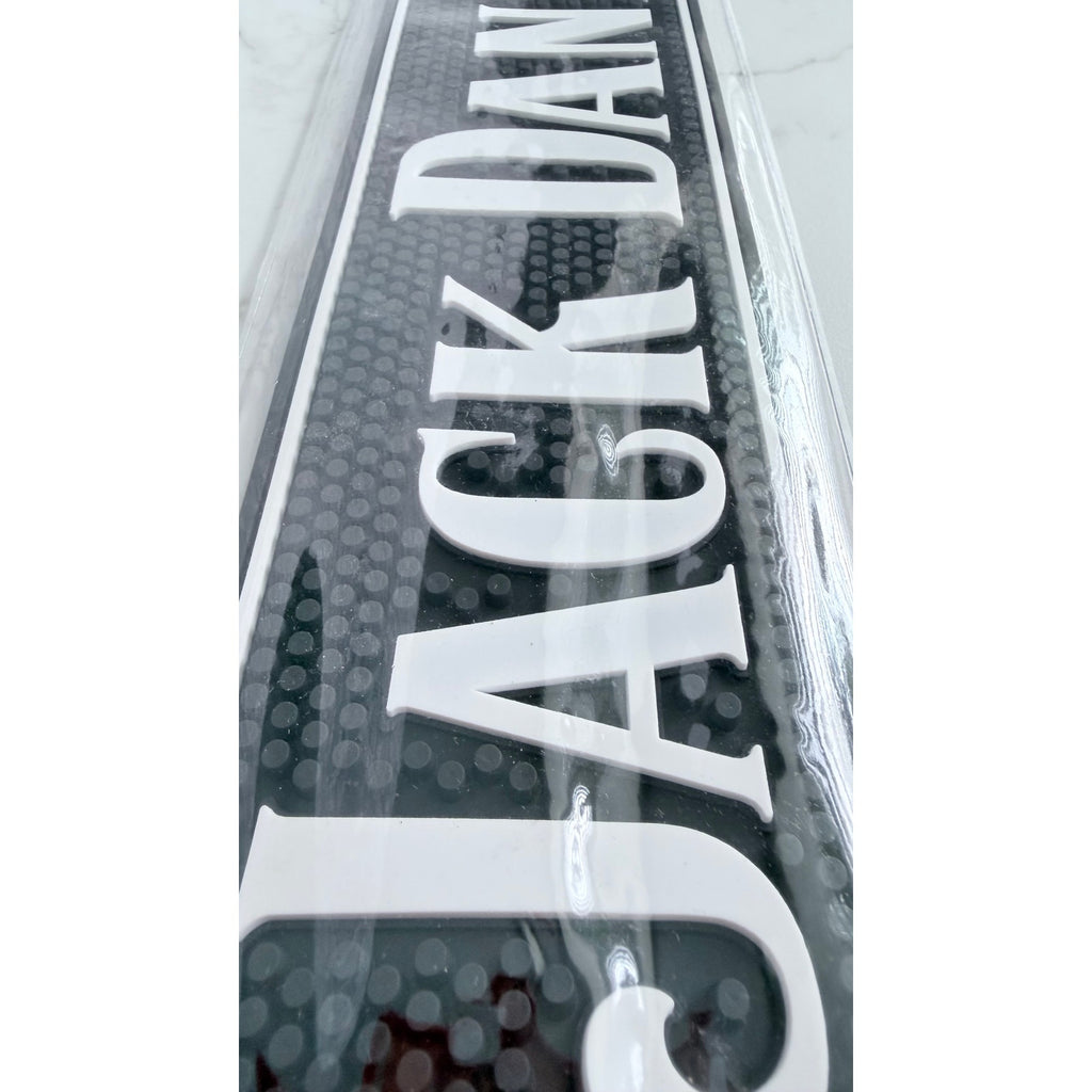 Official Jack Daniel's Black Bar Mat - Old No. 7 Brand - 19" x 4" Rubber NEW