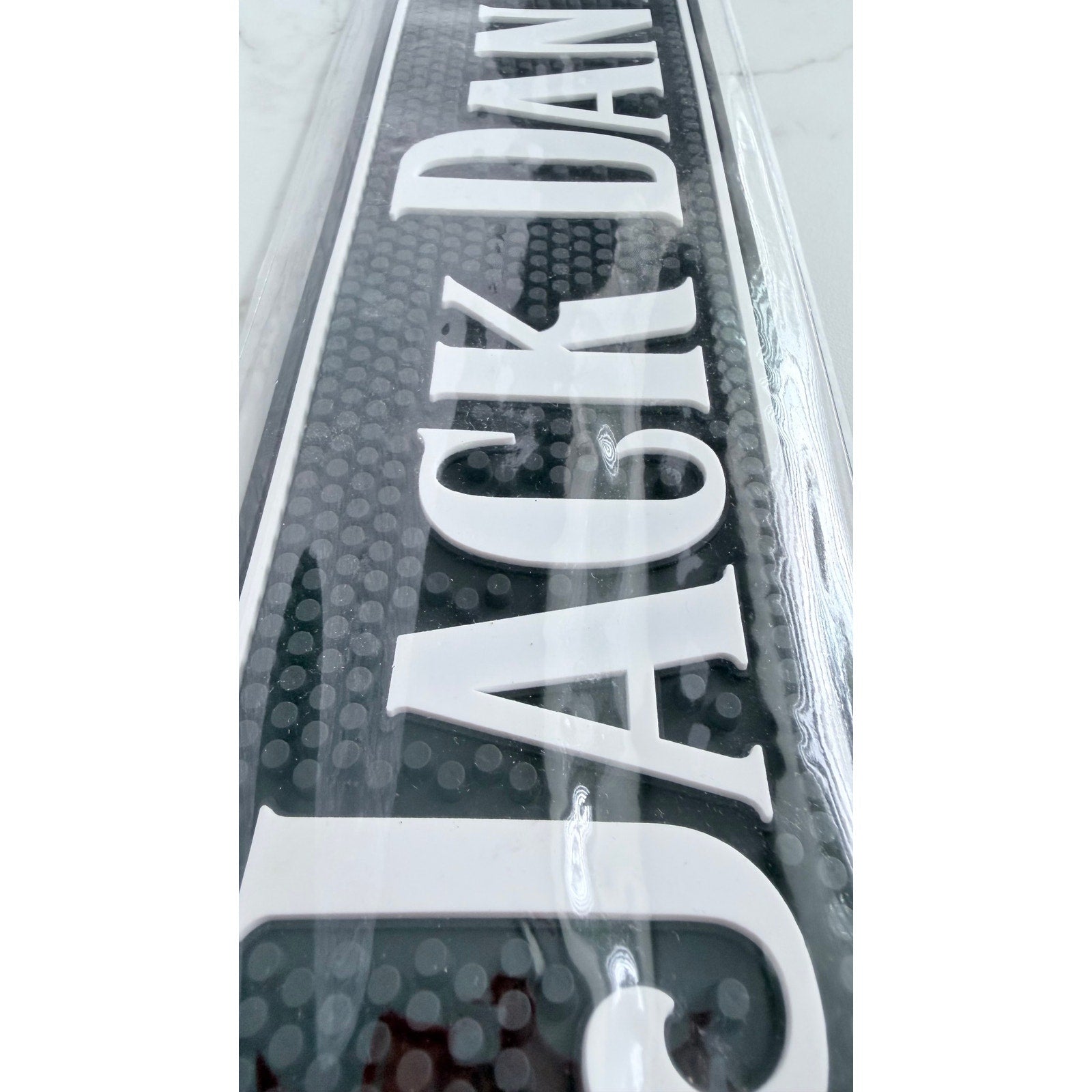 Official Jack Daniel's Black Bar Mat - Old No. 7 Brand - 19" x 4" Rubber NEW