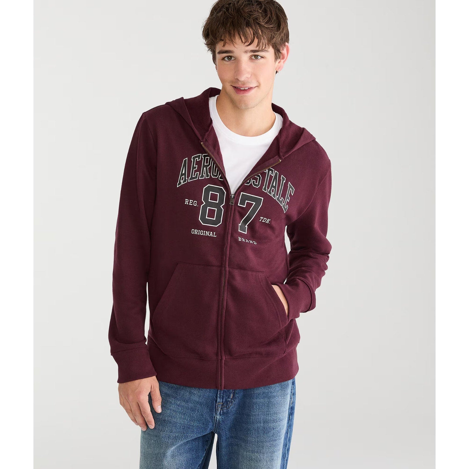 NEW Aeropostale '87 Full-Zip Bloomsberry Hoodie - Men's Large