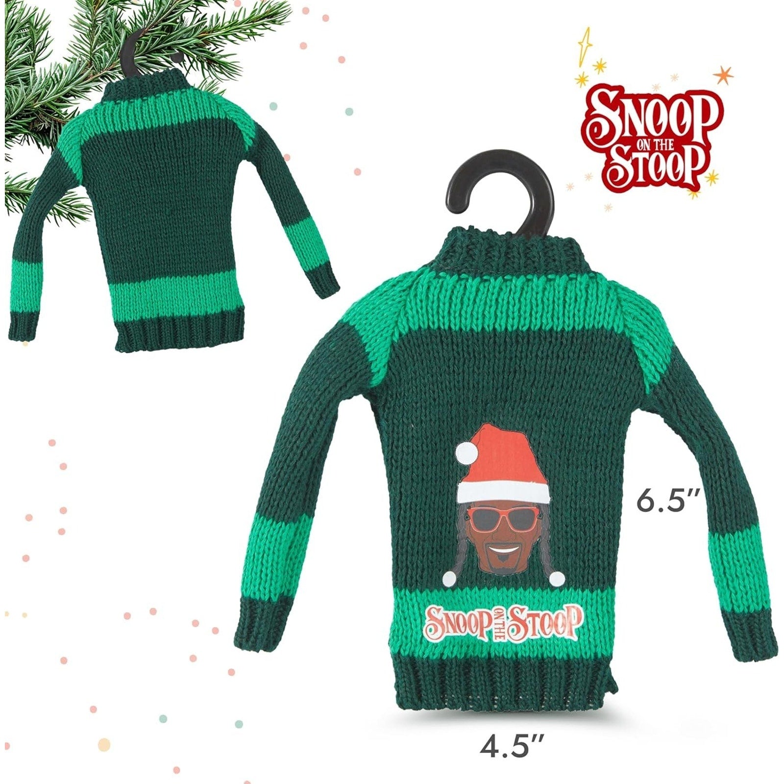 NEW Snoop Dogg Snoop on a Stoop Knit Ornament 100% Polyester Sweater - Green