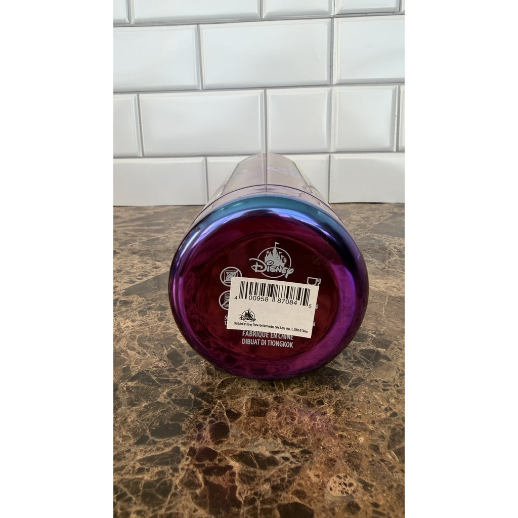 Disney Parks 2023 Pride Doodles Castle Metallic Blue Tumbler 24oz READ