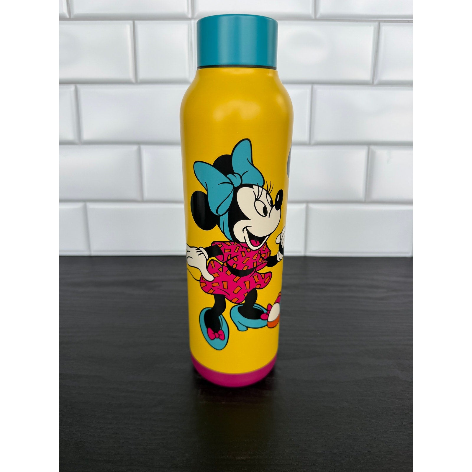 Disney Parks Mickey & Minnie Yellow "Best Day Ever" 21oz Water Bottle (NWT)