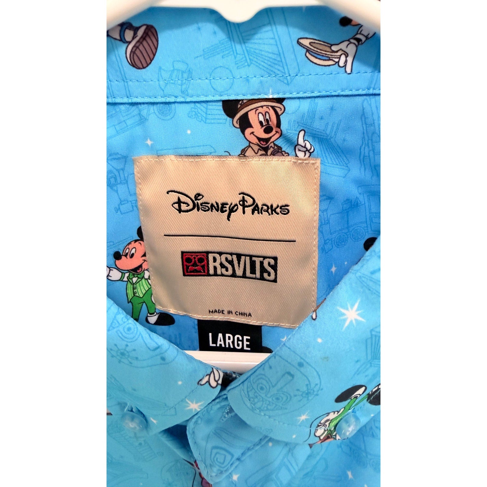 NWT Disney Parks 2025 RSVLTS Mickey Mouse Men’s Shirt - Large