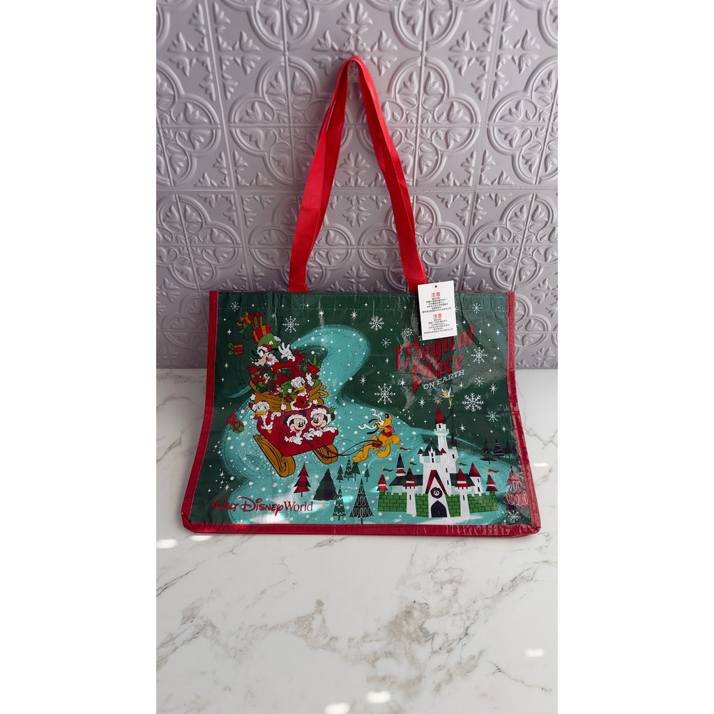 Disney Parks Christmas Holiday Reusable Shopping Tote Bag Most Magical Place NWT