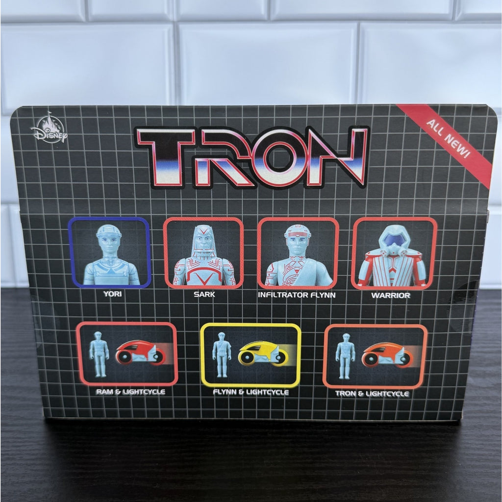 Disney Parks Super7 ReAction Figure: TRON & Lightcycle Set NEW
