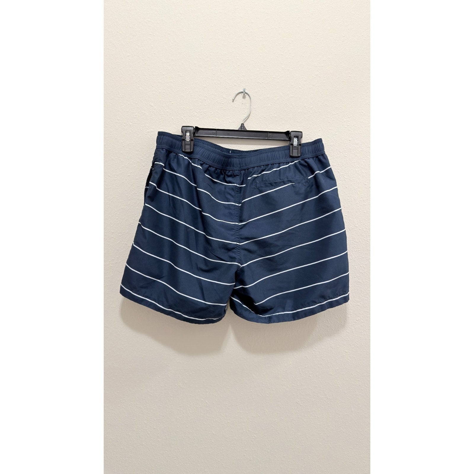 H&M Men's Striped Swim Shorts - Dark Blue - NWOT