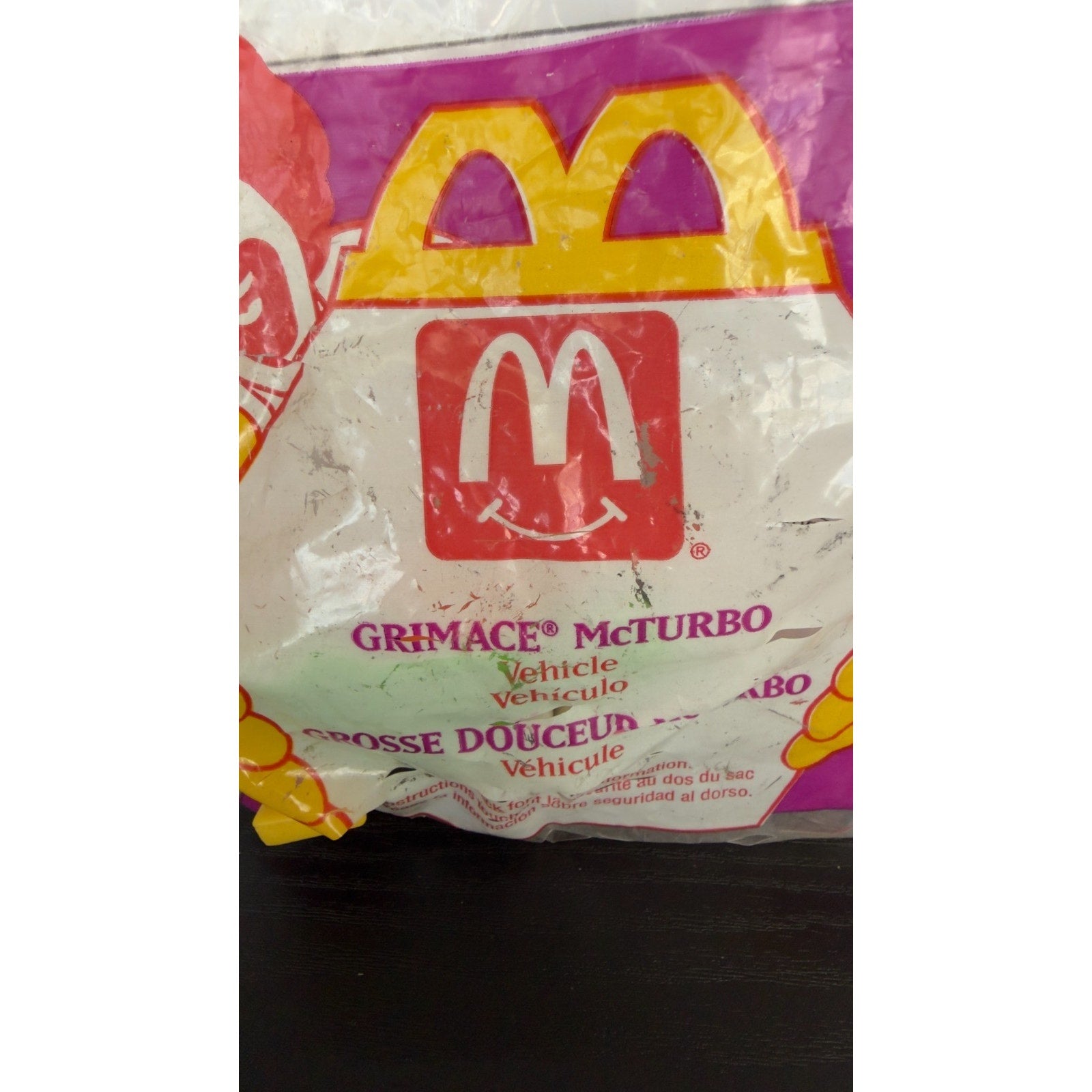 Vintage 1995 McDonald's Happy Meal Toy - Grimace McTurbo Vehicle