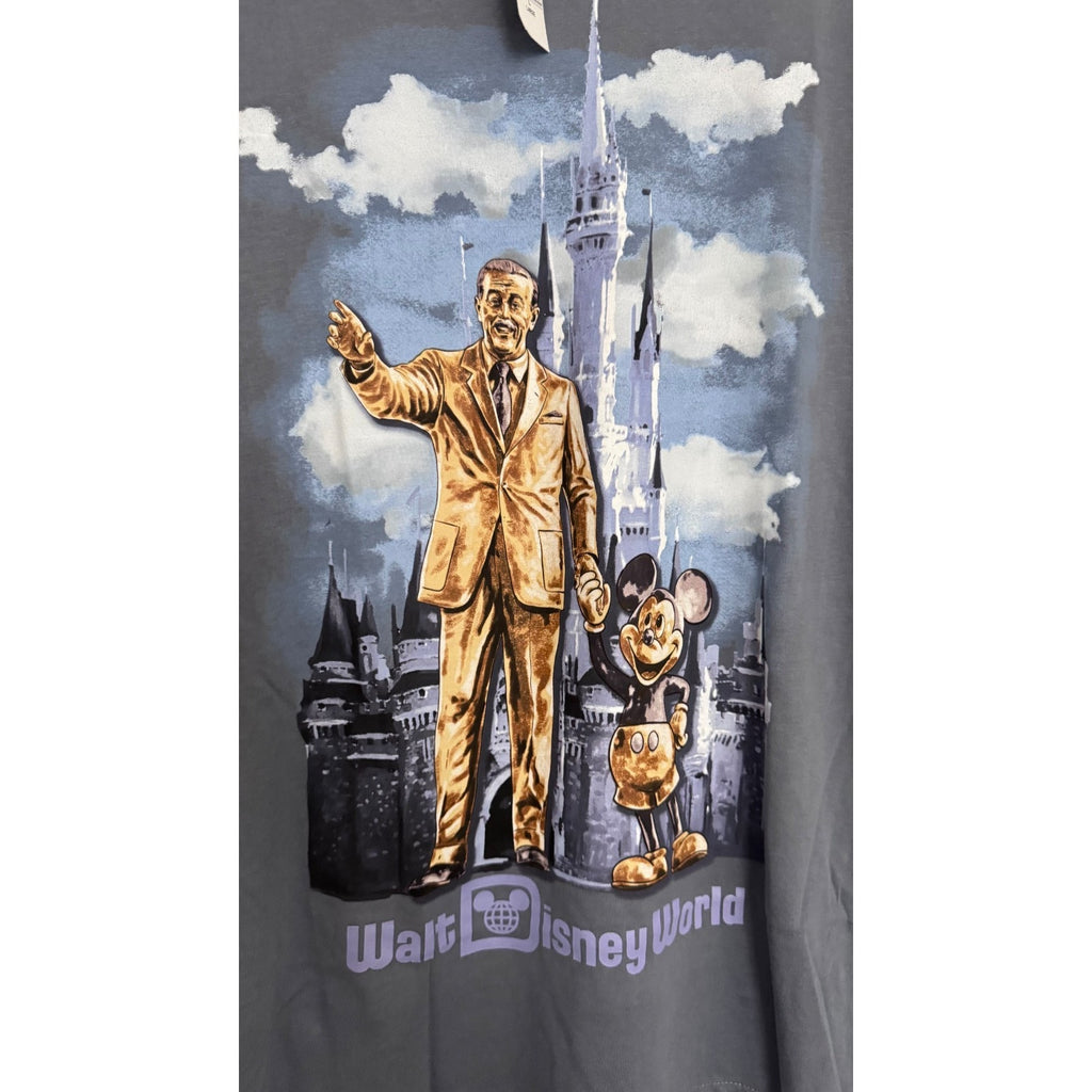 Walt Disney World Partners Statue Mickey Mouse & Walt Disney Shirt (NWT) - Large