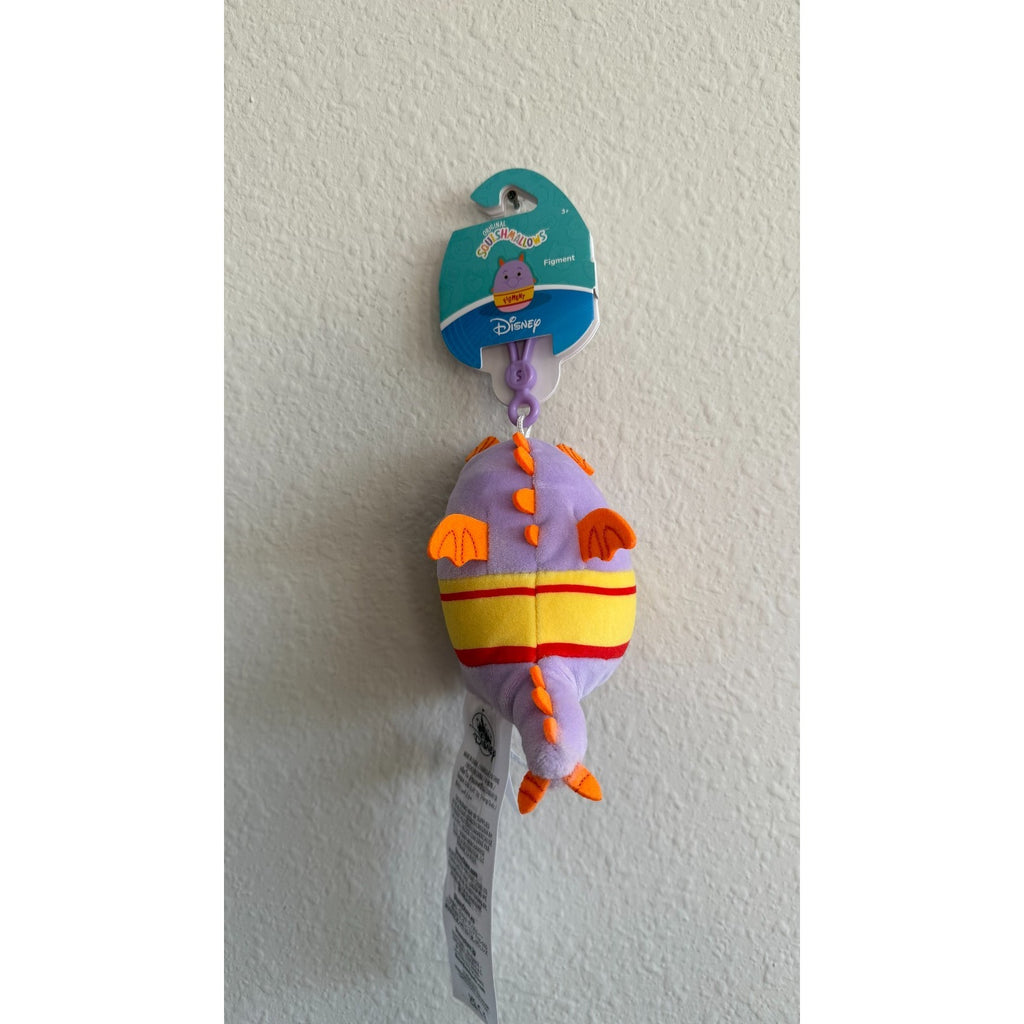 NEW Disney Parks Figment 4" Squishmallow Keychain Bag Charm