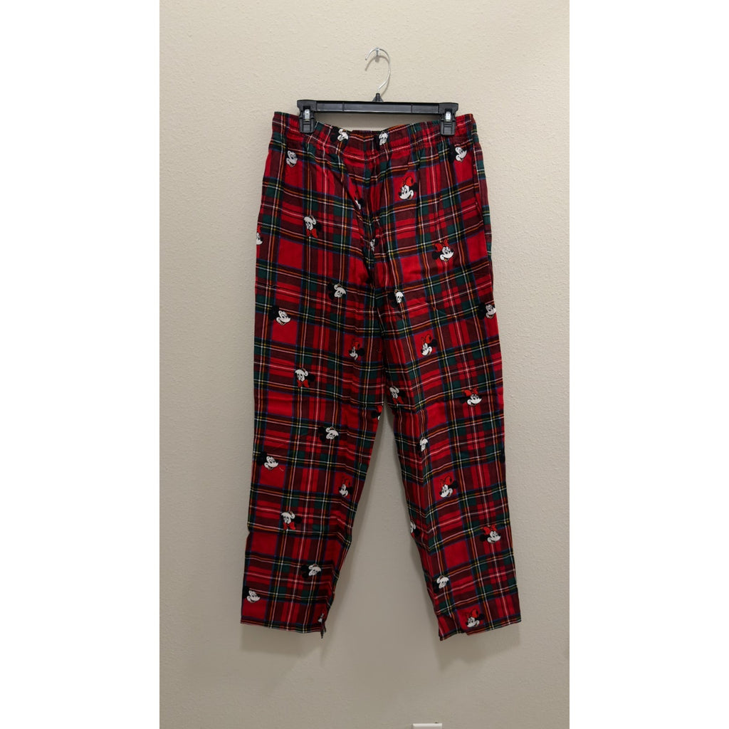 NWT Old Navy x Disney Men’s Red Plaid Flannel Pajama Pants - Medium