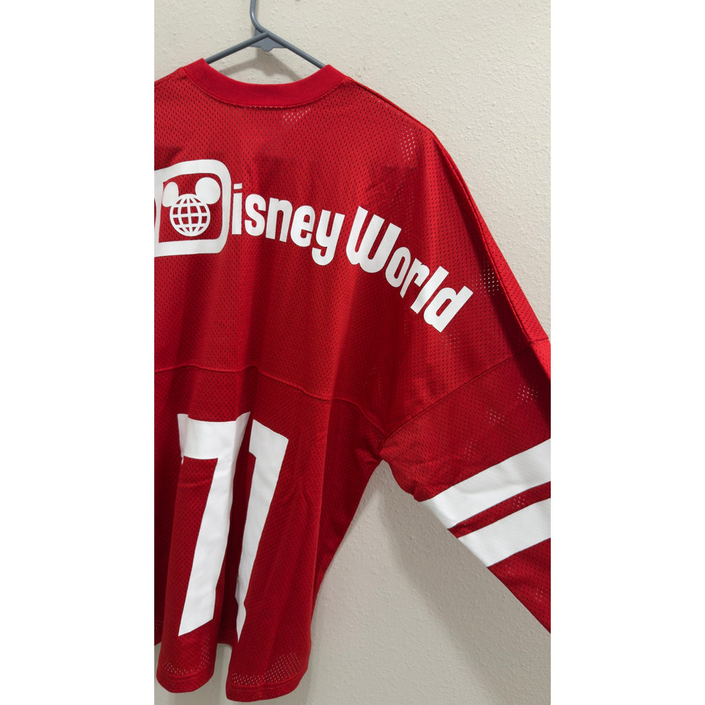 Walt Disney World Red Spirit Jersey Mesh Hockey Jersey NWT Medium Adults