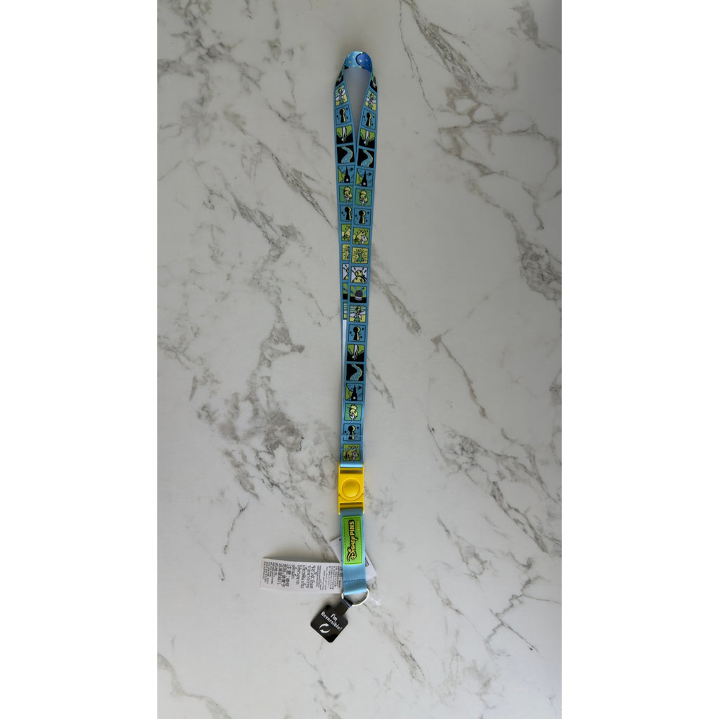 Disney Parks Tinker Bell Peter Pan Blue Reversible Pin Trading Lanyard NWT