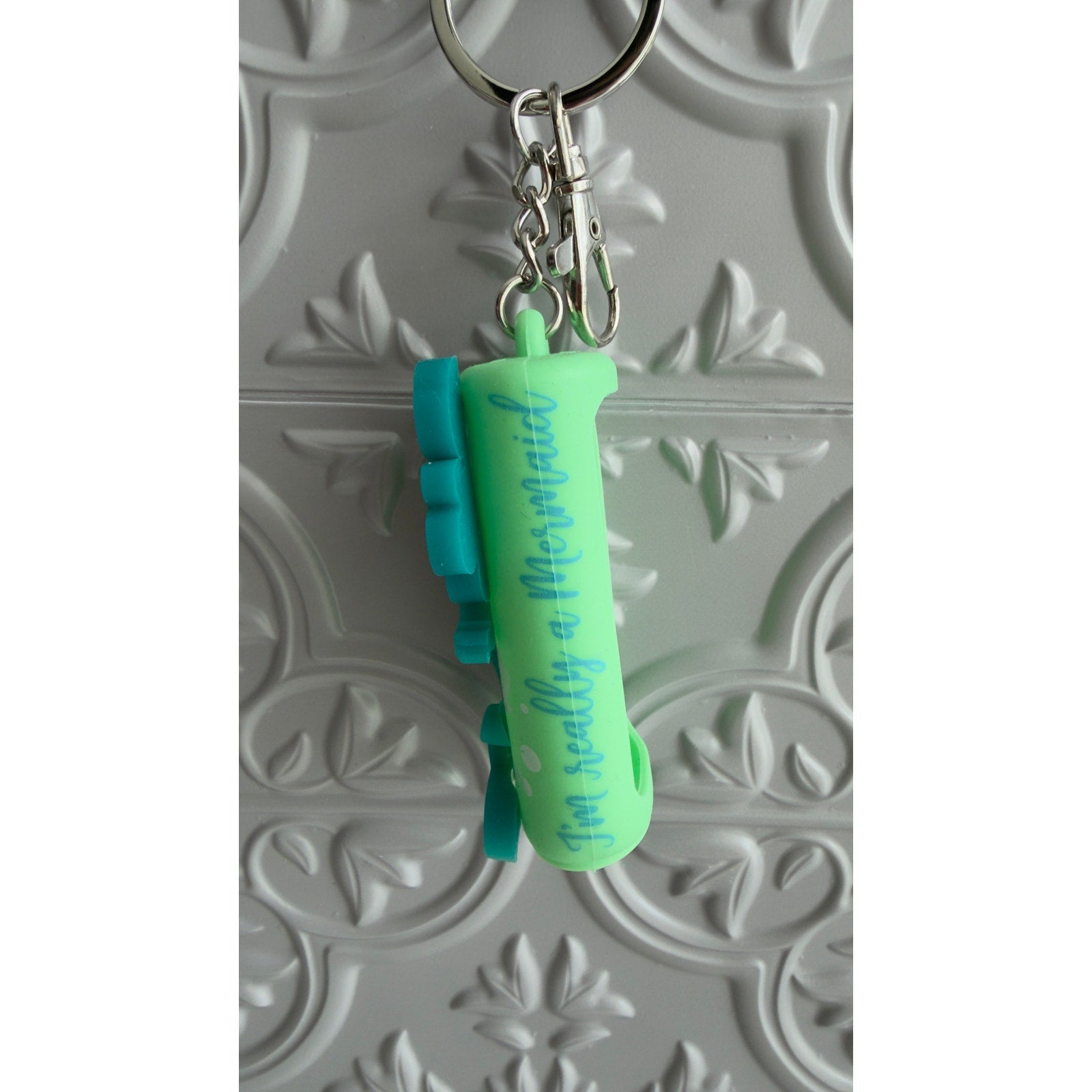 Disney Parks The Little Mermaid Ariel Hand Sanitizer Holder Clip Keychain NEW