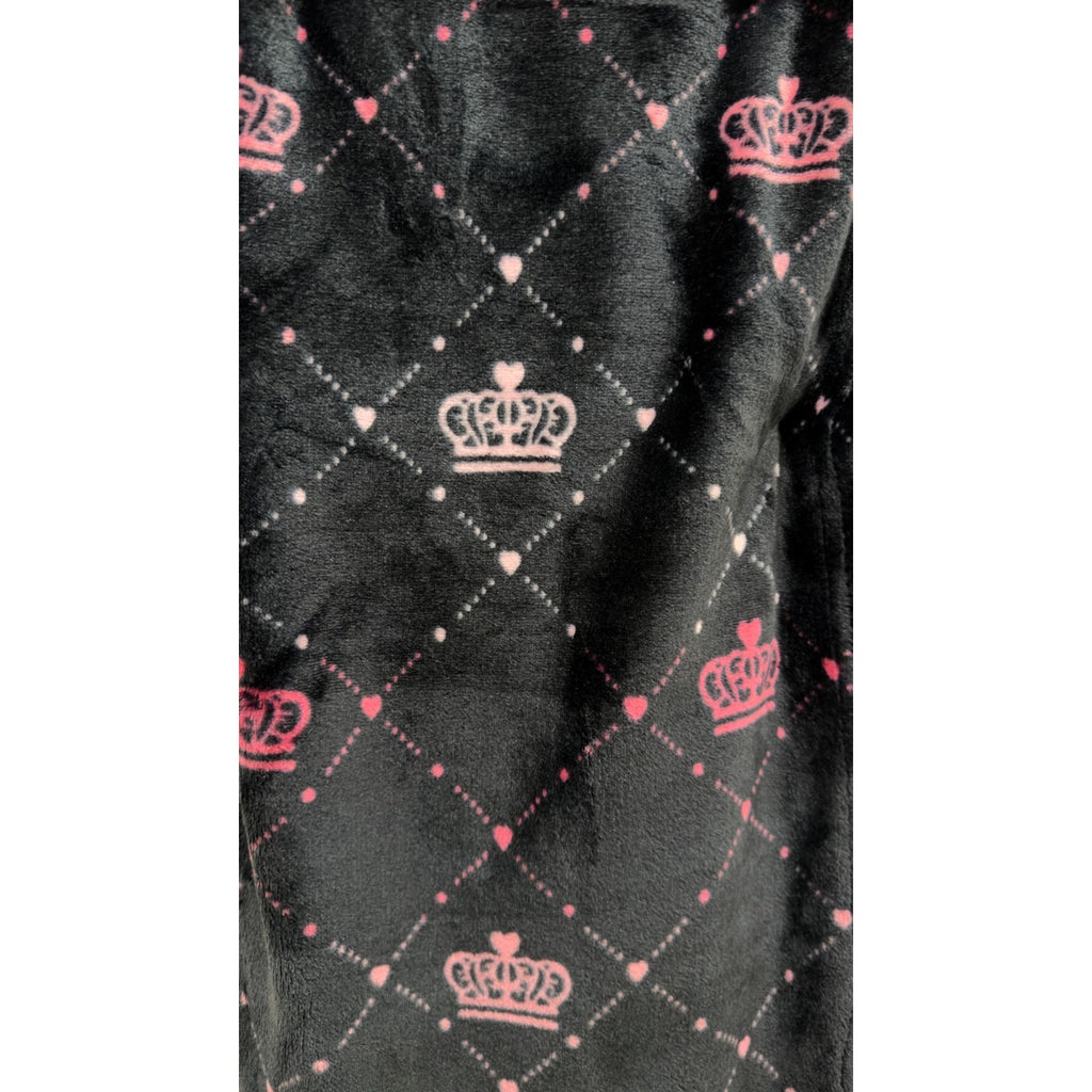 NWT Juicy Couture Plush Throw Blanket - 50x70 - Elegant Crown Diamond