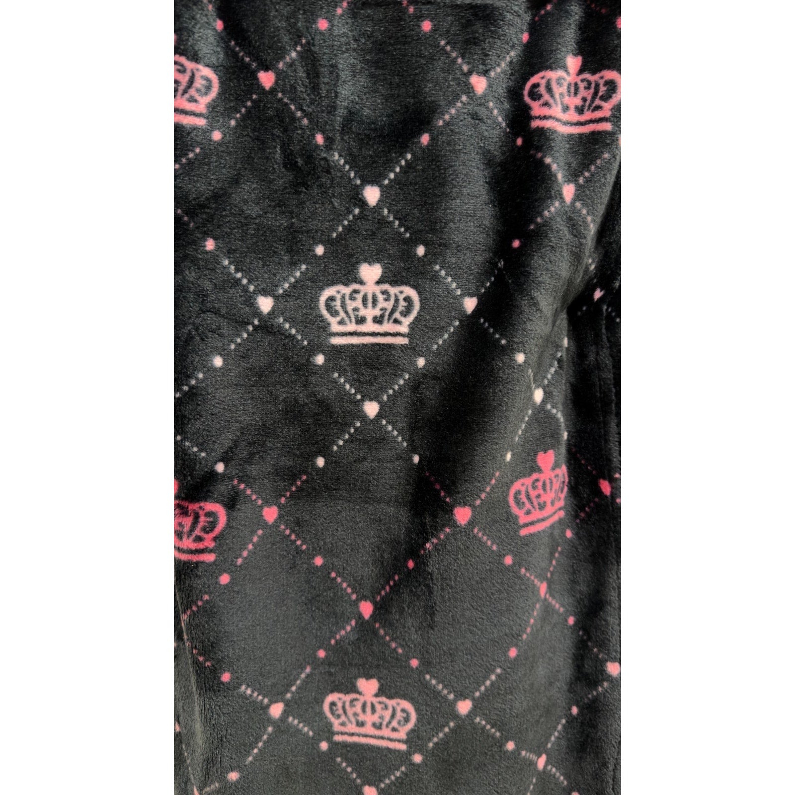 NWT Juicy Couture Plush Throw Blanket - 50x70 - Elegant Crown Diamond