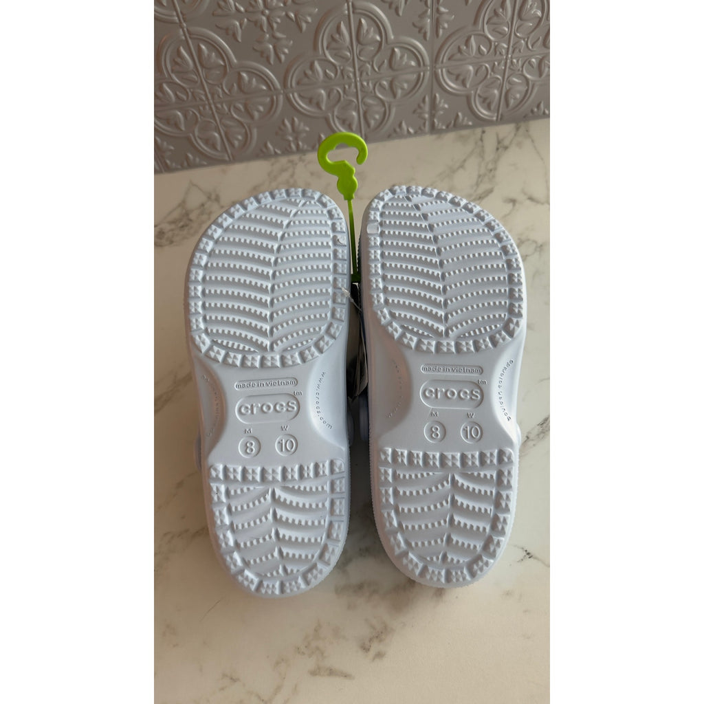 Disney Parks Adults Light Ice Blue Mickey Mouse Icon Cutout Clogs Crocs M8/W10 NEW