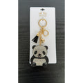 Bling Rhinestone Panda Puffy Keychain - Tassel Bag Charm - NEW