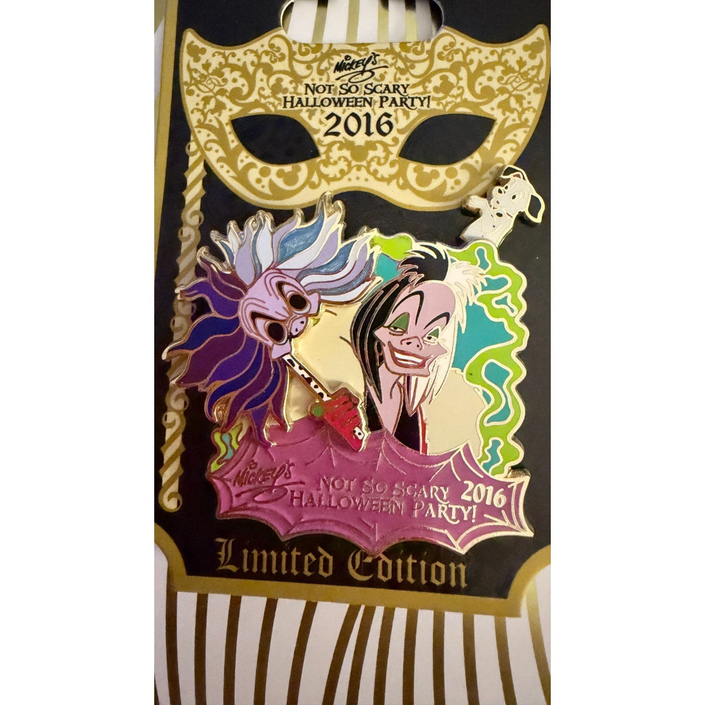 Disney Parks 2016 Mickey’s Halloween Party Cruella de Vil 3D Slider Pin