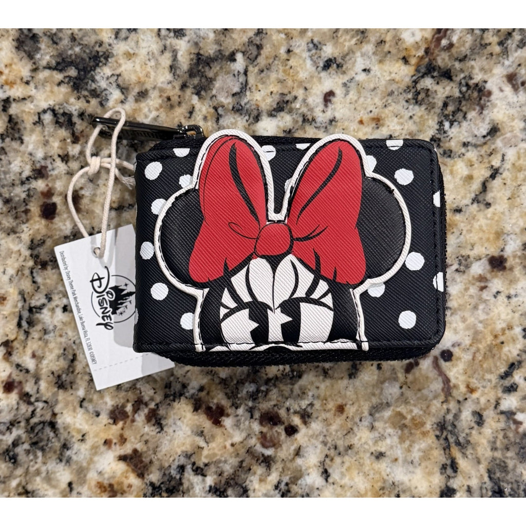 Disney Parks Loungefly Minnie Mouse Accordion Card Holder Wallet NEW