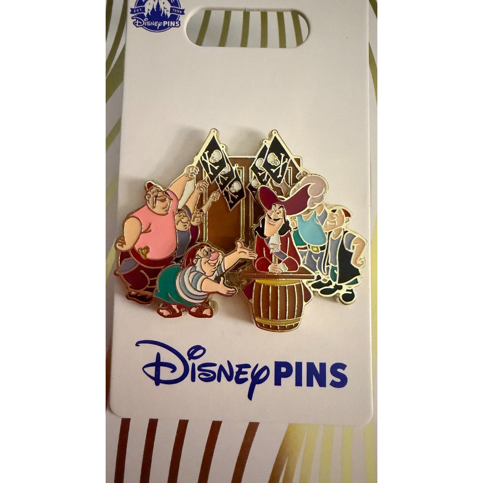 Disney Parks 2022 Peter Pan Pirates Pin - Captain Hook & Smee