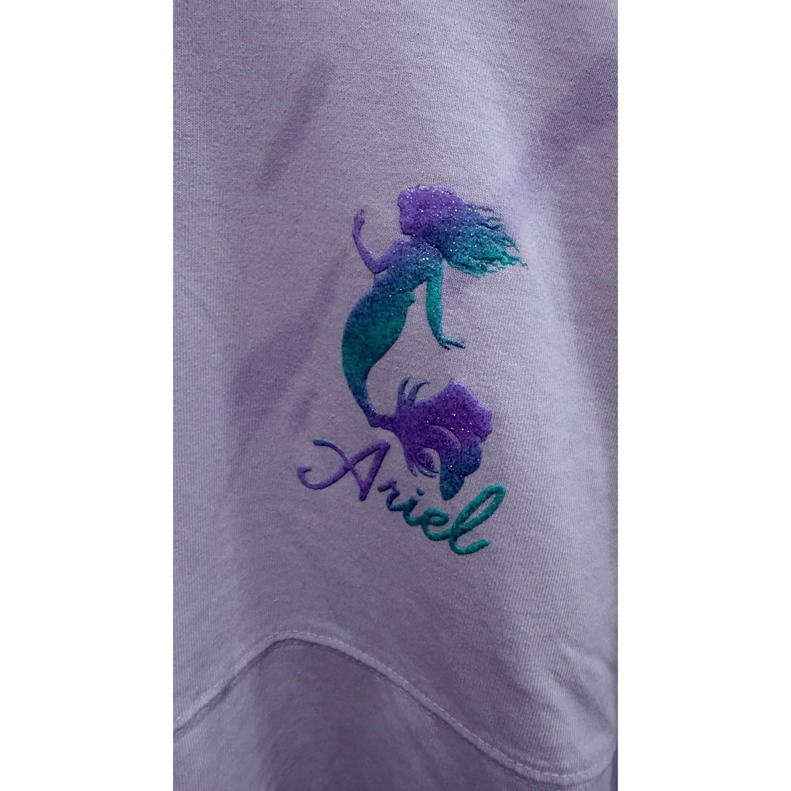 Disney The Little Mermaid Live Action Spirit Jersey Purple Lavender Large NWT