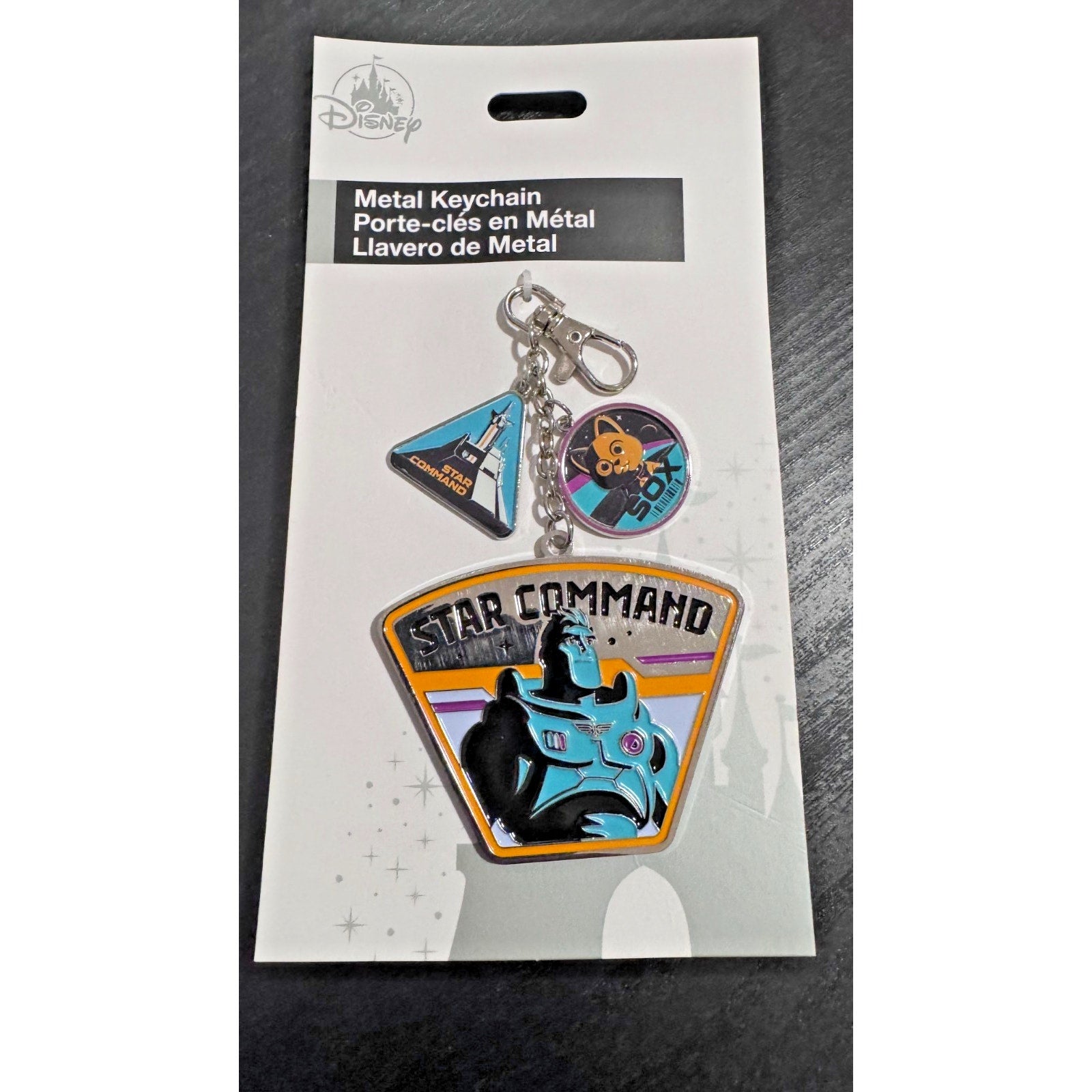 Disney/Pixar Lightyear Star Command Metal Bag Charm/Keychain Cluster NEW