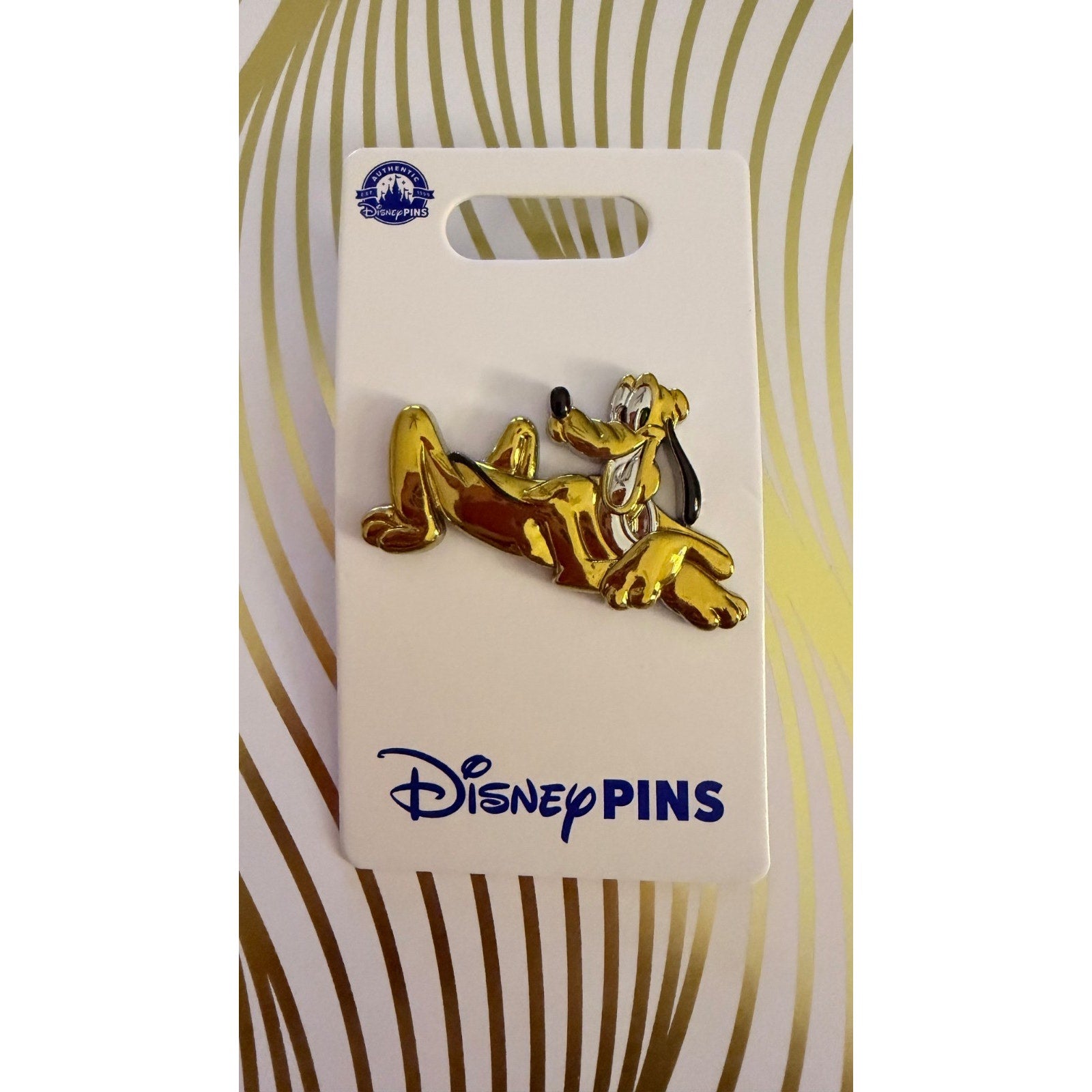 NEW 2024 Disney Parks Pluto Sculpted Metallic Pin