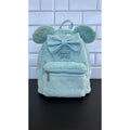 Disney Parks x Loungefly Exclusive Metallic Blue Tinsel Minnie Faux Fur NWT