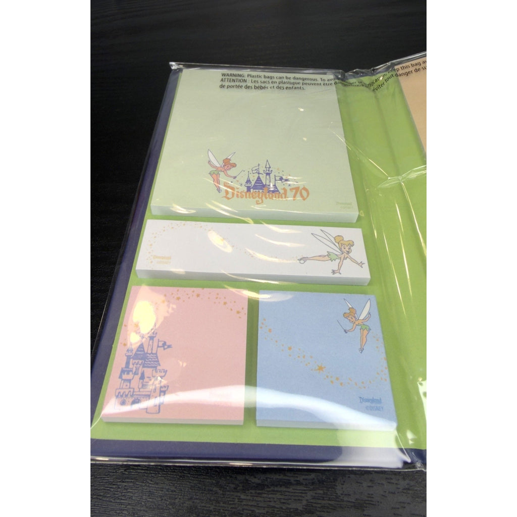 NEW Disneyland 70th Anniversary Tinker Bell Sticky Note Set - Vault Collection