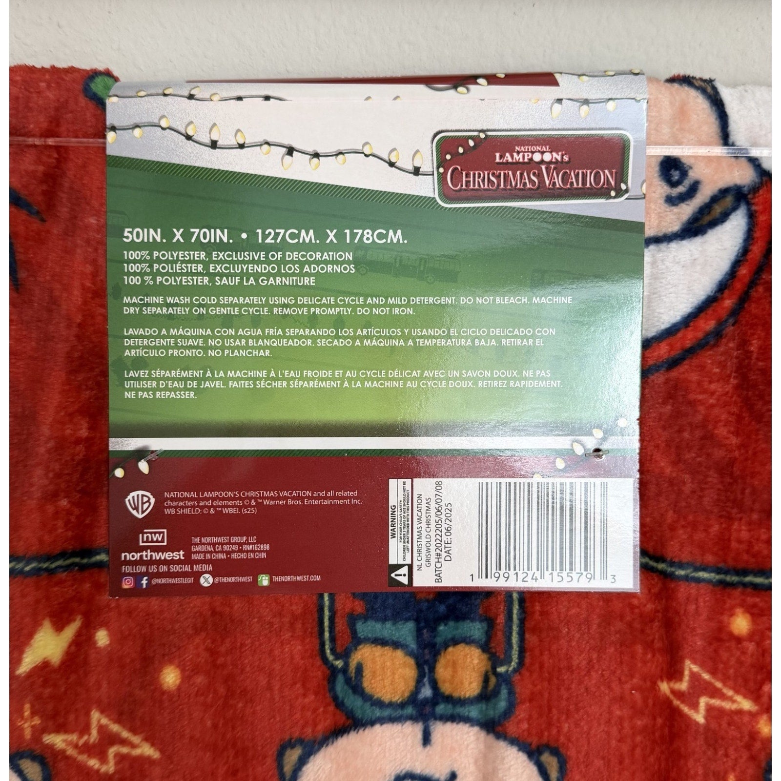 NEW National Lampoon's Christmas Vacation 50x70 Silk Touch Throw Blanket