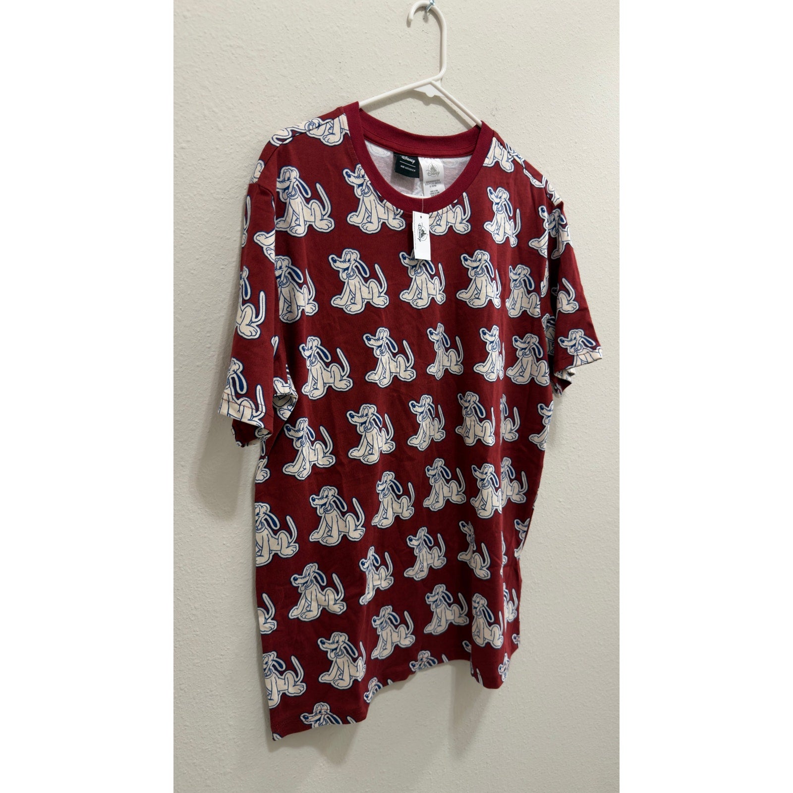 Disney Parks Our Universe Pluto All Over Print Shirt Medium NWT