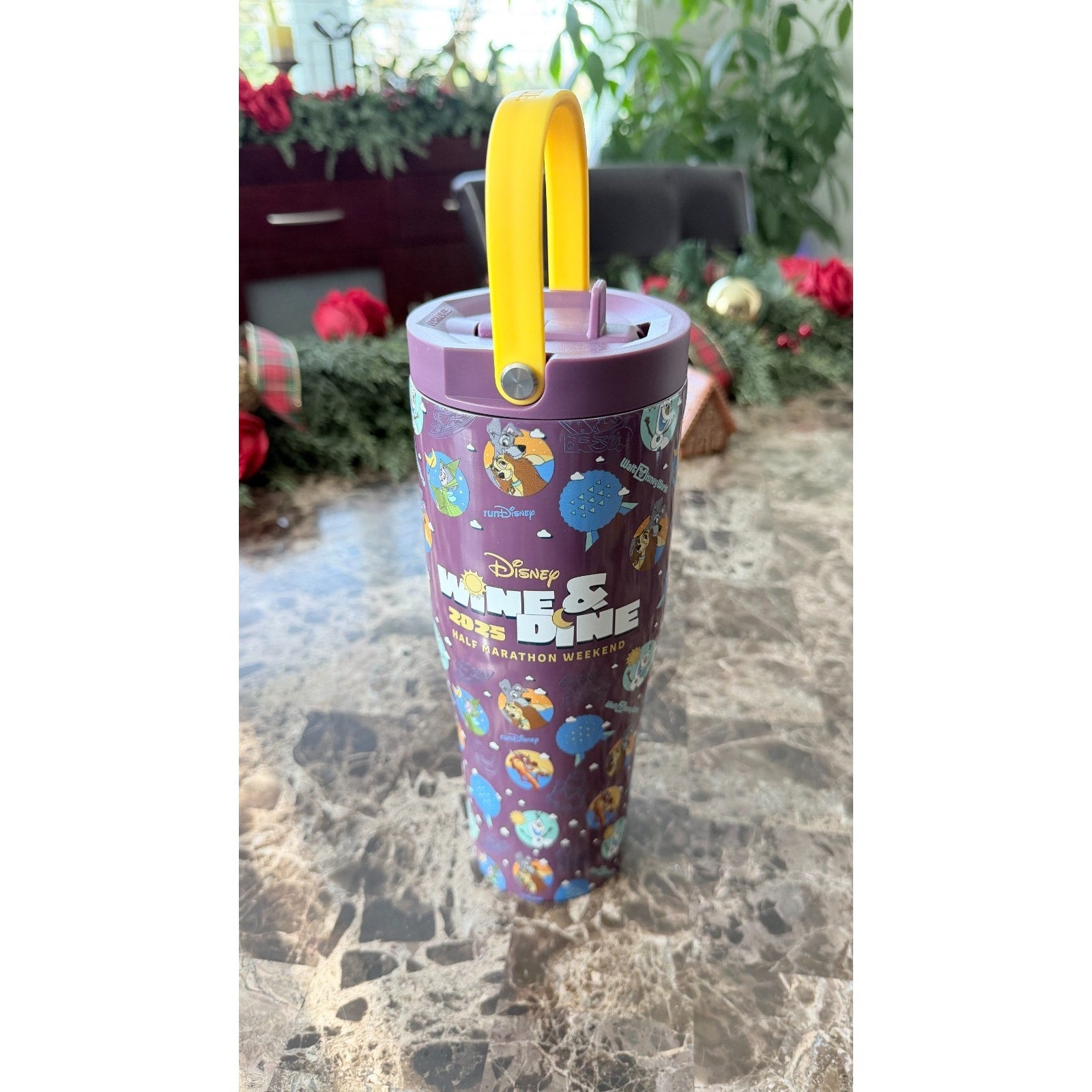 NEW Corkcicle runDisney Wine & Dine Half Marathon 2025 Tumbler - Purple/Yellow