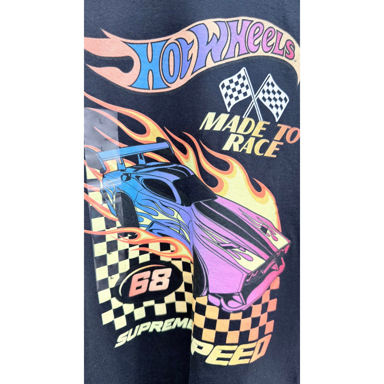 Hot Wheels Made to Race Graphic T-Shirt Unisex Large Black NWT
