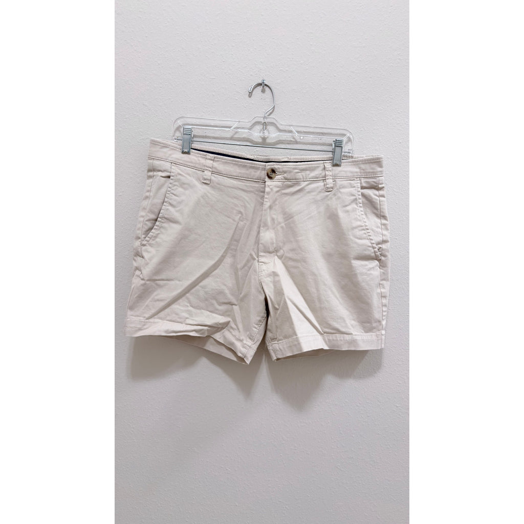 Crown & Ivy Men's Motion Flex Chino Shorts - Khaki / Tan, Size 36 (Preowned)