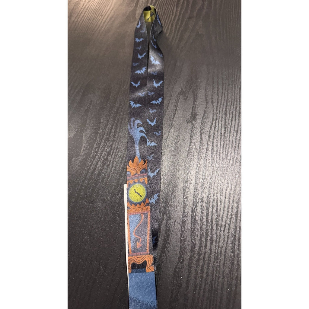 Disney Parks Haunted Mansion Reversible Lanyard Séance Circle & 13 Clock NWT
