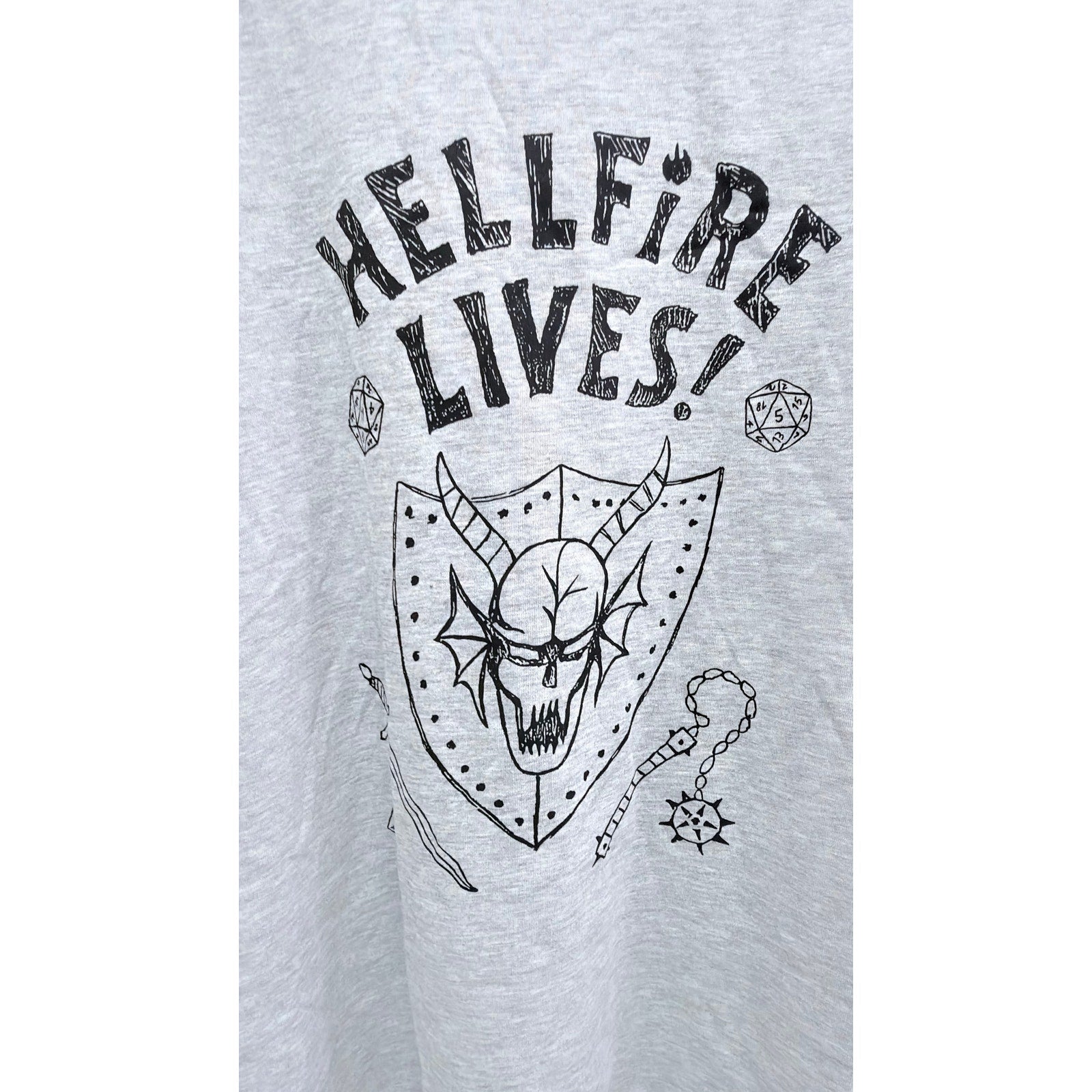 NWT Netflix Stranger Things x Primark "Hellfire Lives!" Ringer Tee - XL