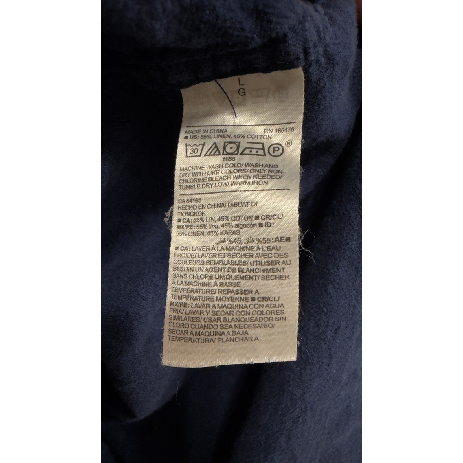 Old Navy Men's Relaxed-Fit Linen-Blend Short-Sleeve Shirt - Large