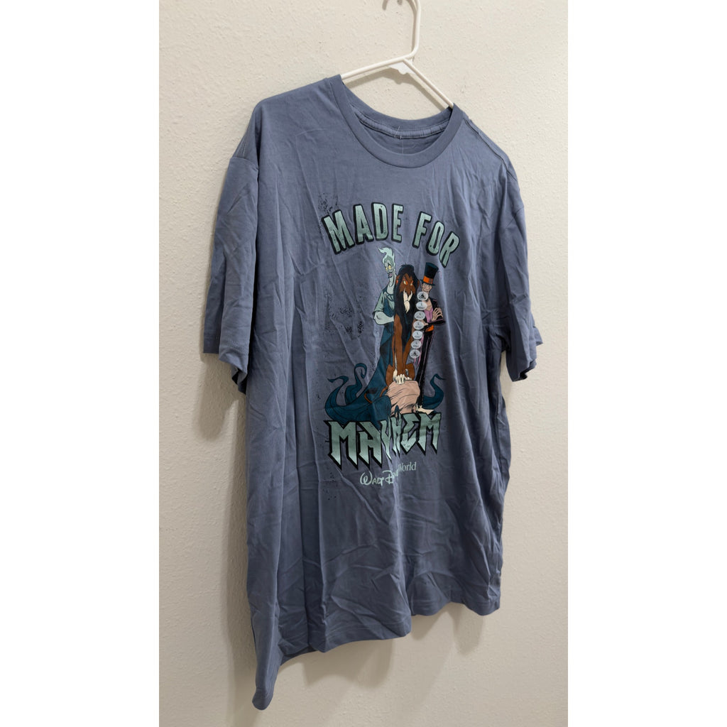 Disney Parks Villains Made for Mayhem Shirt Hades Scar Dr Facilier Large NWT
