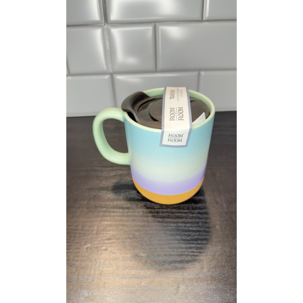 Room2Room Stainless Steel Travel Mug with Lid and Cork Bottom - 12 oz