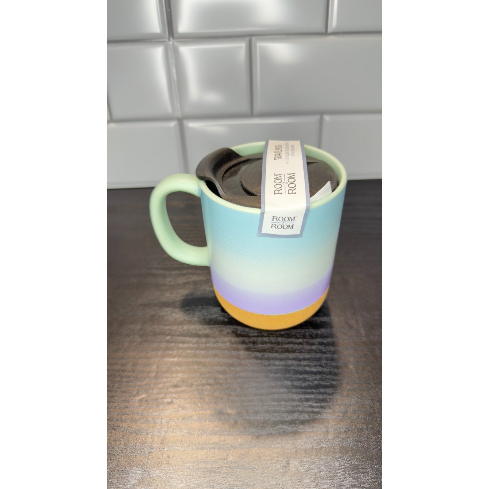 Room2Room Stainless Steel Travel Mug with Lid and Cork Bottom - 12 oz