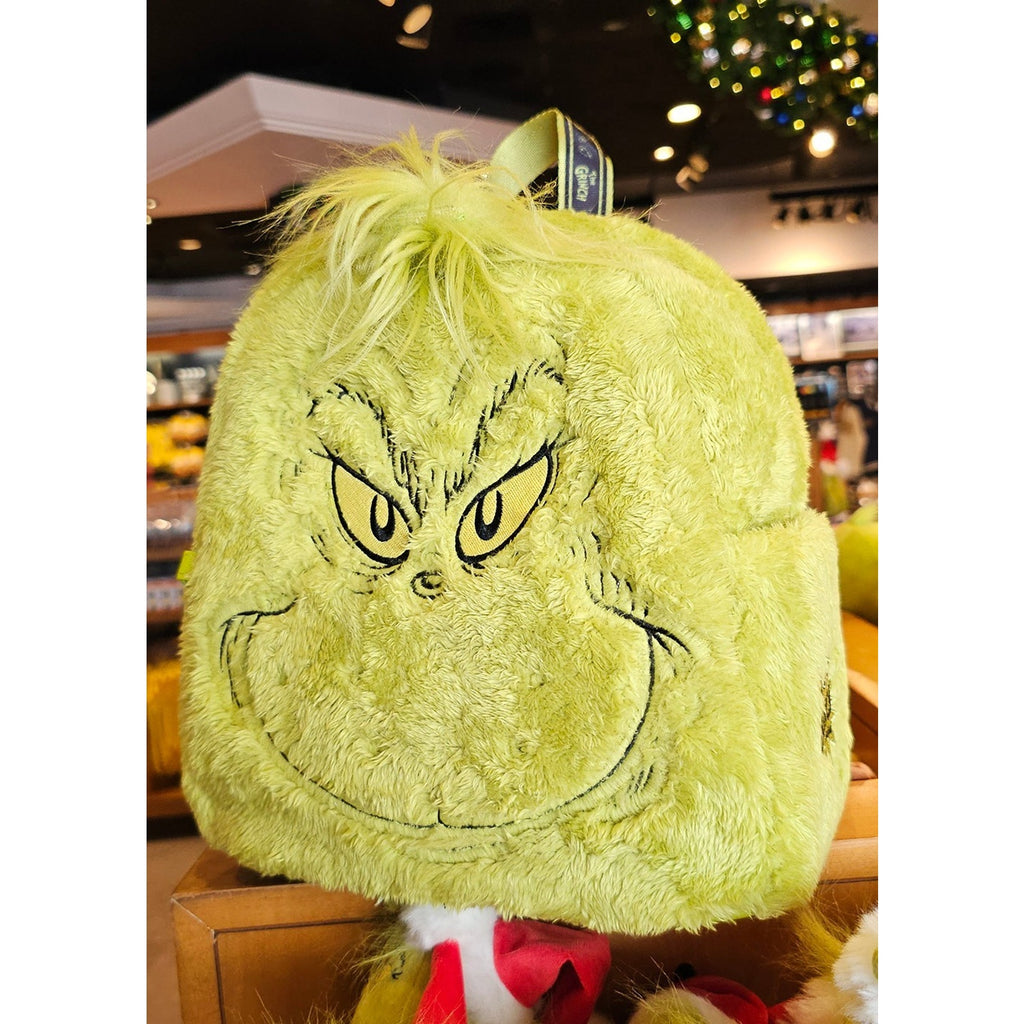 NEW Universal Studios Orlando Grinch Big Face Plush Mini Backpack