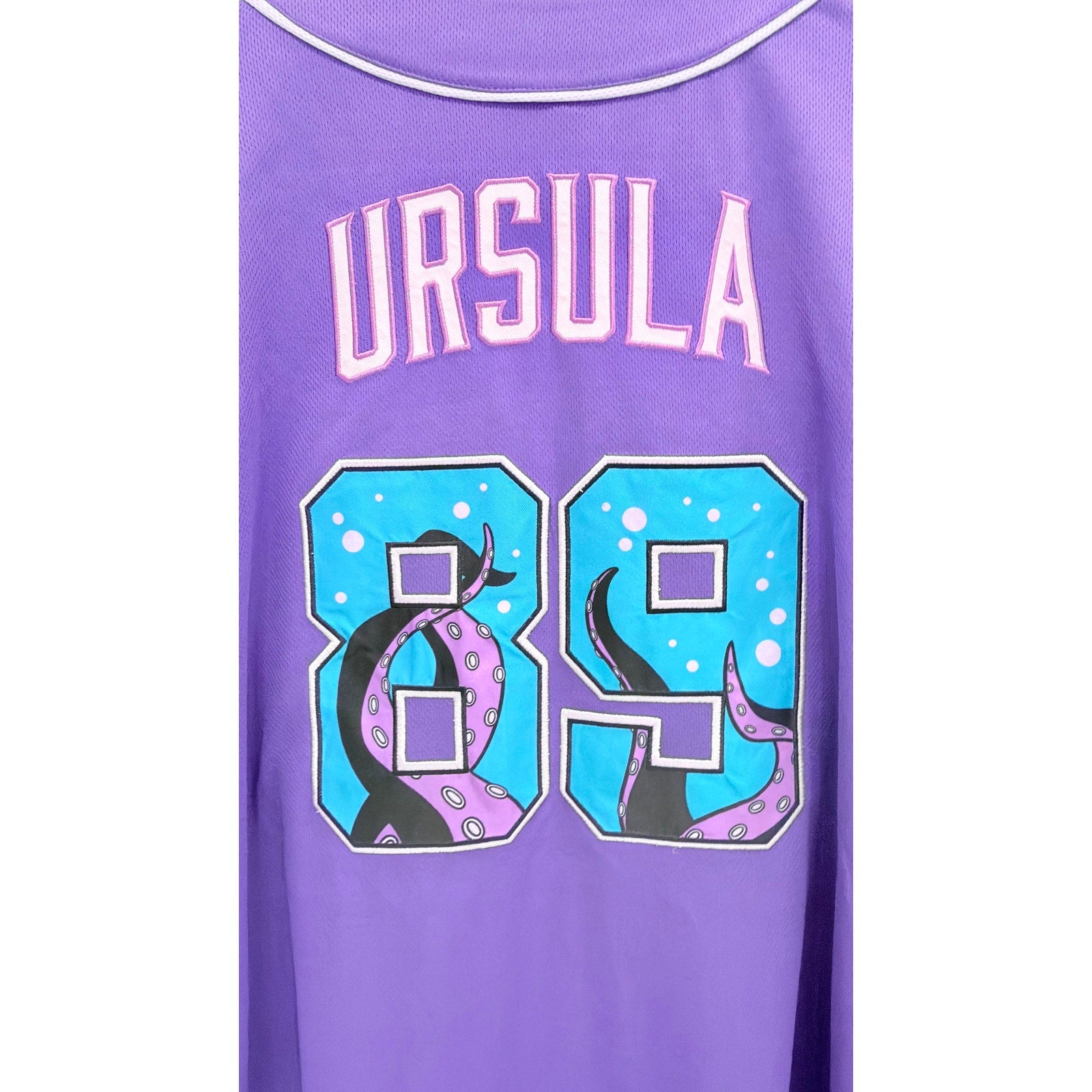 Disney The Little Mermaid - Ursula Adults Baseball Jersey Large NWT