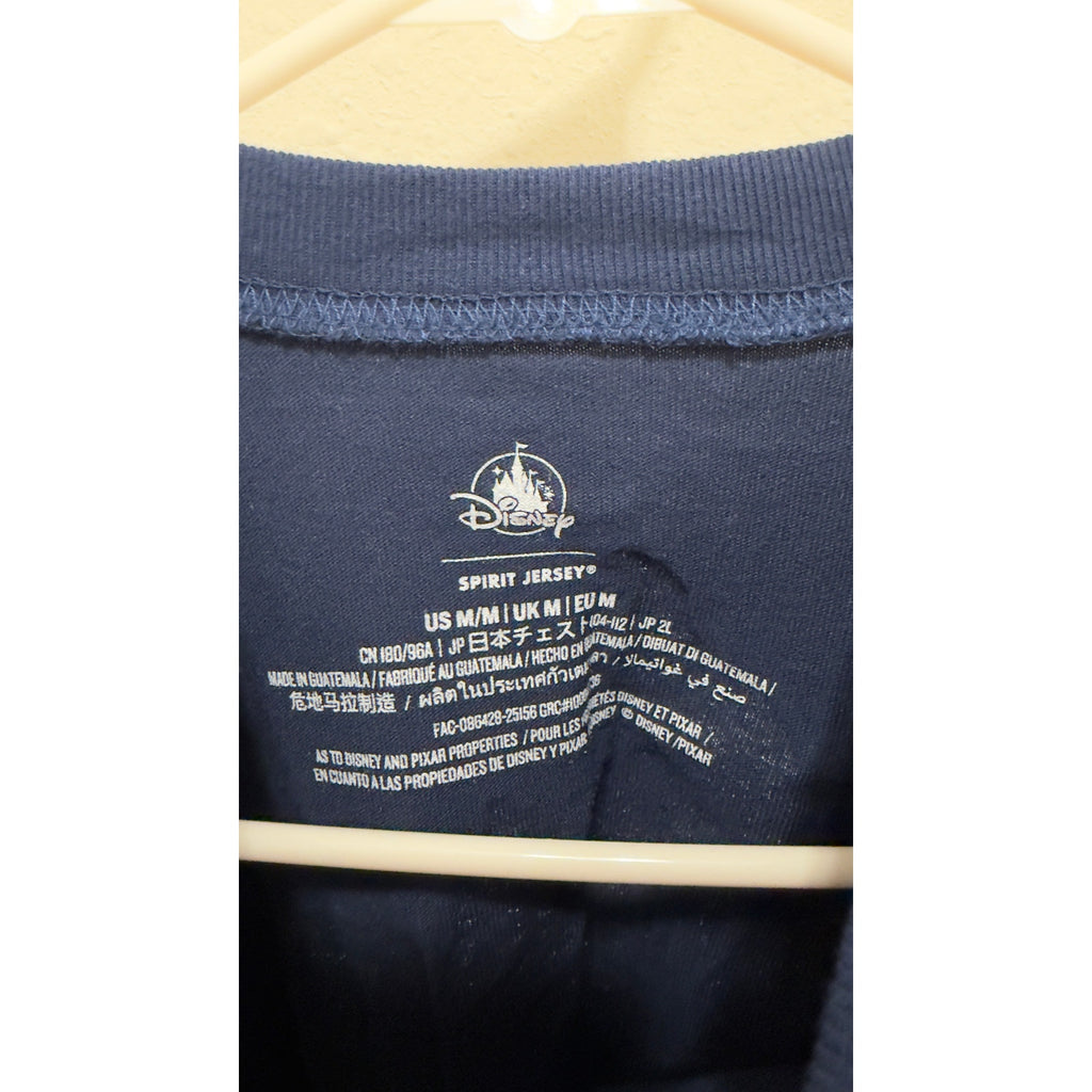 Disney Parks Spirit Jersey Navy Blue Villians Lettering Medium NWT