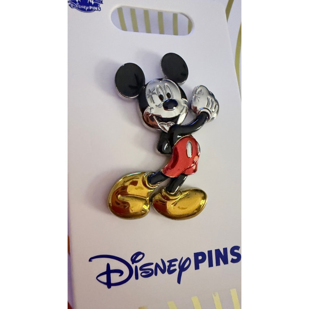 NEW 2024 Disney Parks Mickey Mouse Sculpted Metallic Pin