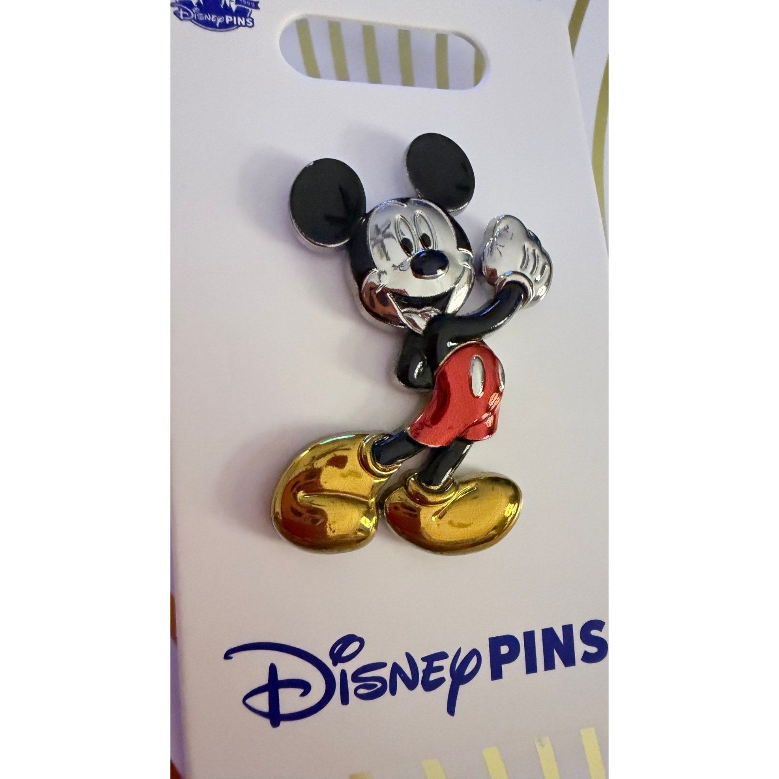 NEW 2024 Disney Parks Mickey Mouse Sculpted Metallic Pin