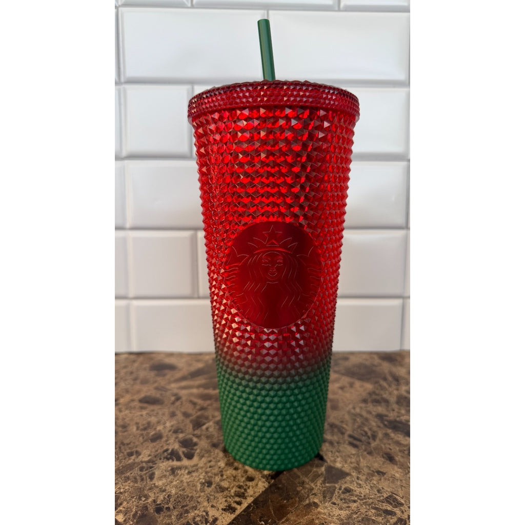 Walt Disney World Mickey Mouse Starbucks Christmas Tumbler with Straw 24oz NEW