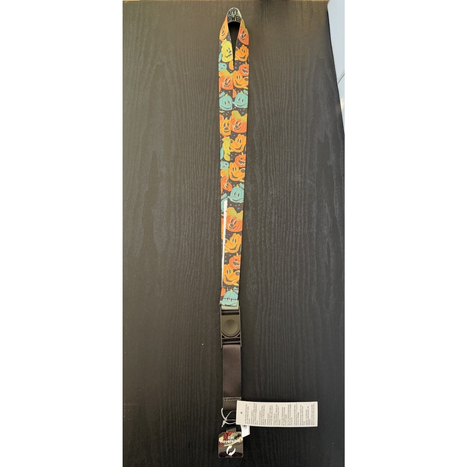 Disney Parks Reversible Pin Trading Lanyard - Halloween Mickey and Friends NEW
